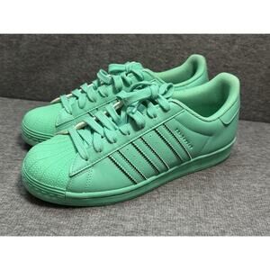 Adidas Superstar Men's US Size 8 - GV9444 Hi-Res Green Leather Athletic Shoes